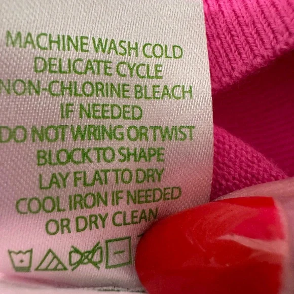 Lilly Pulitzer, V-neck sweater, XL, pink/cream, long sleeve NWOT - Picture 11 of 12